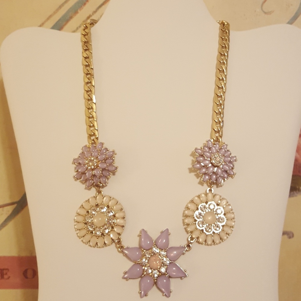 Stunning Pastel Crystal Statement Necklace